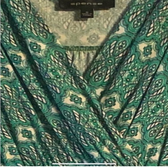 Spense Artsy Maxi Dress S Baby Doll Halter V-neck Cinch Waist Paisley Sleeveless - Picture 4 of 9